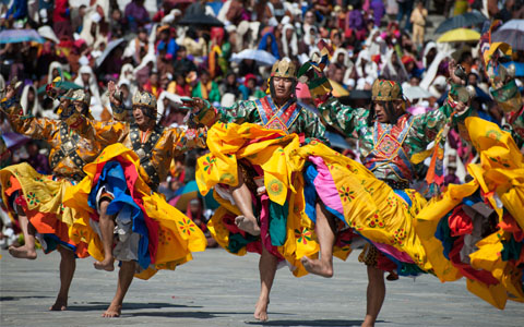 Two hikers on a mountain trail